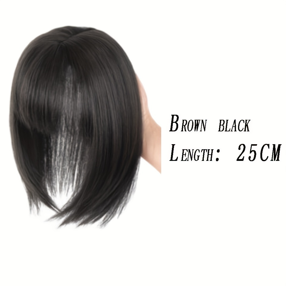 Synthetic Hair Topper with French Bangs for Women