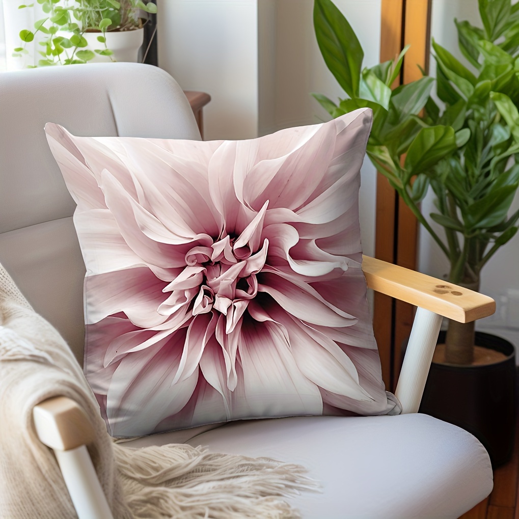 

1pc Flower Suitable For Home Sofa, Office Chair, Printed Pillowcase, Cushion, Pillowcase, Suitable For Sofa Bed, Car Living Room, Home Decoration, No Pillow Core 17.7 * 17.7 In