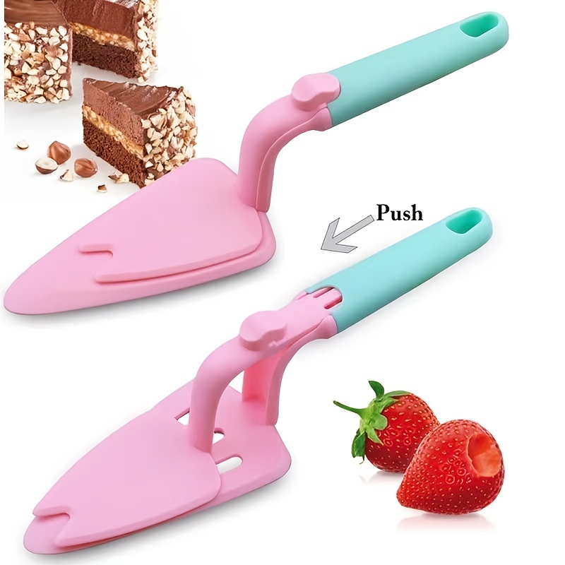 Pushable Plastic Cake Cutting Shovel Chocolate Cake Spoon - Temu