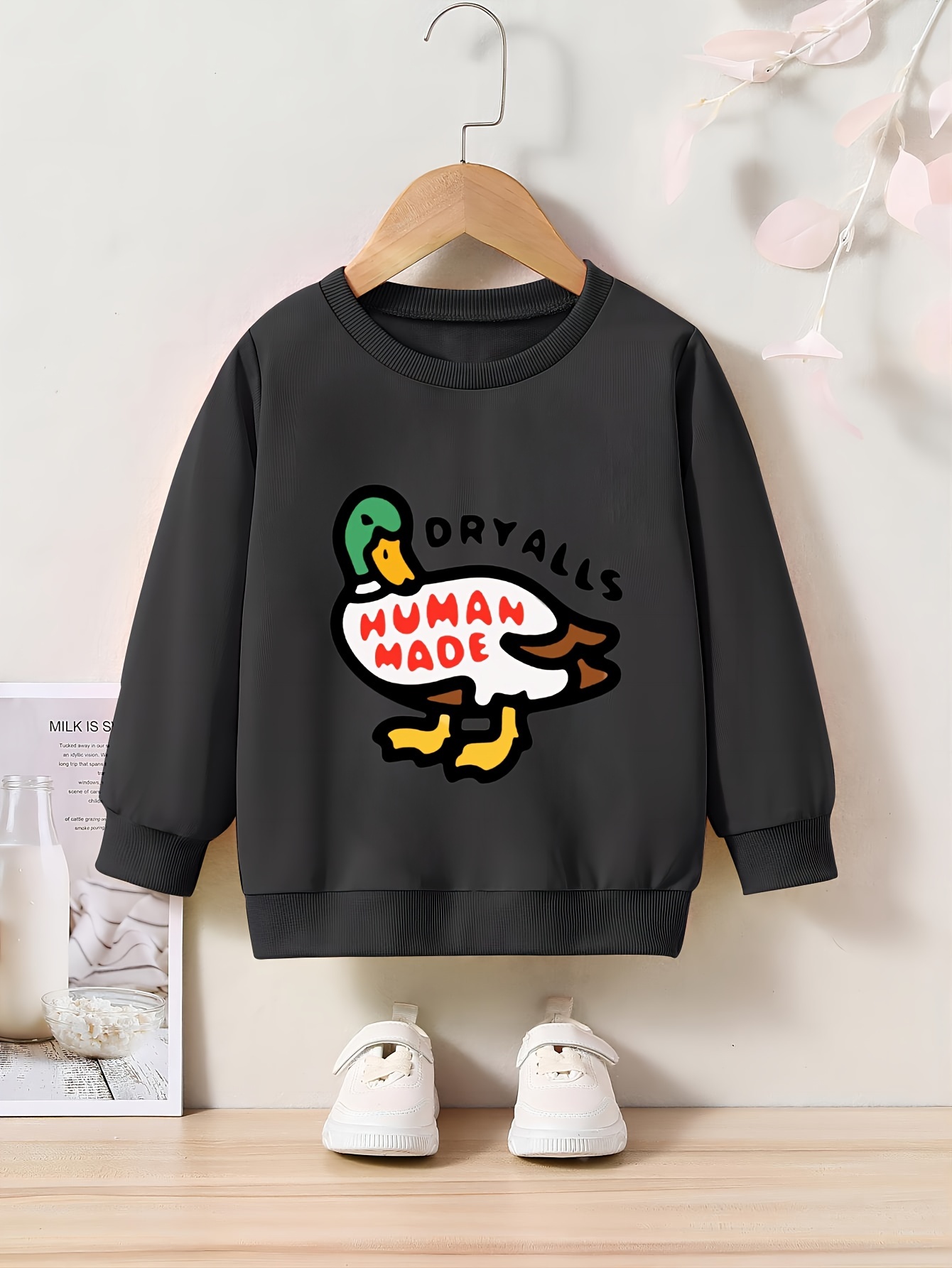 Fishing Maks Me Happy Print Kid's Hoodie, Causal Pullover, Hooded Long Sleeve Top, Boy's Clothes for Spring Fall, As Christmas Gift,Temu