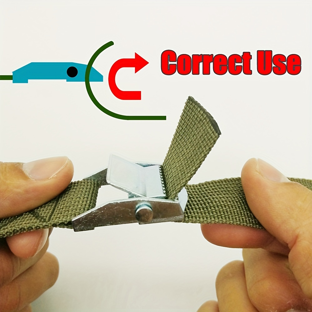 Heavy Duty Metal Buckle Tie Down Strap for Luggage Security
