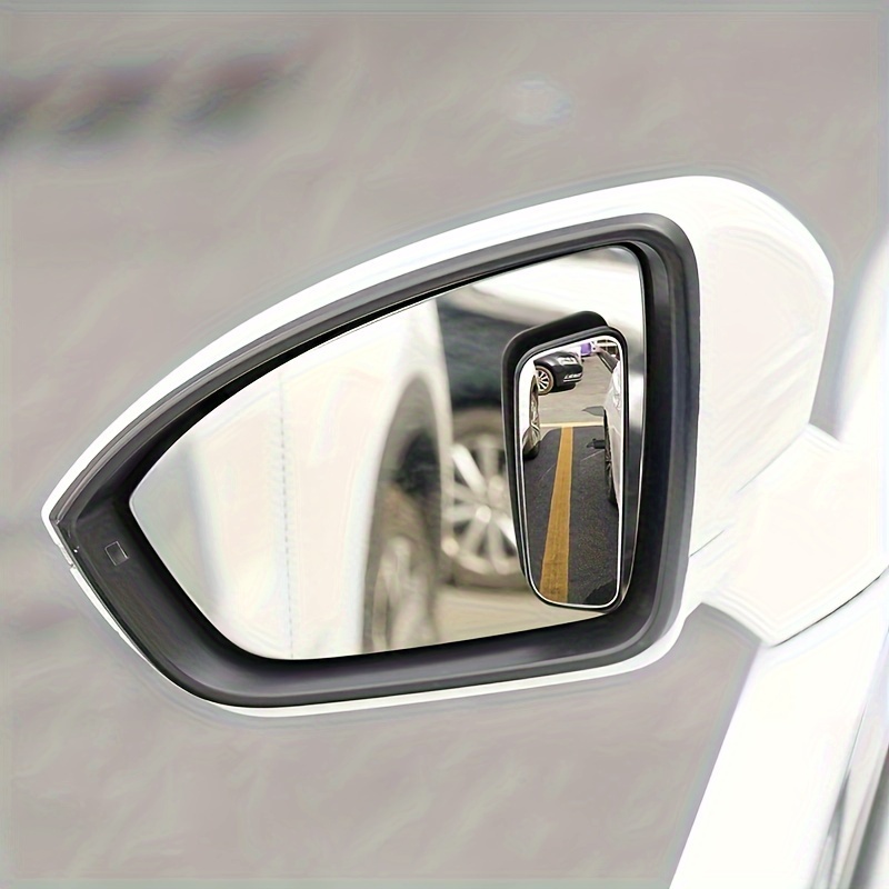 Espejo de coche de punto ciego, espejo redondo de gran angular ajustable de  punto ciego de 2 pulgadas, espejo retrovisor convexo de vidrio HD, espejo
