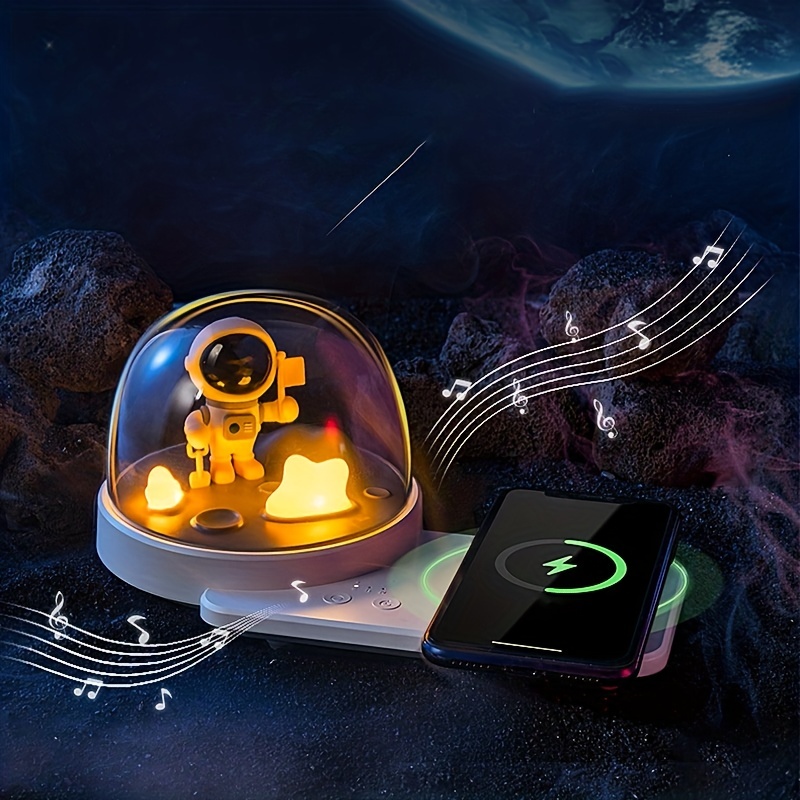Proyector Luz Nocturna Astronauta Altavoz Música Proyector - Temu Chile