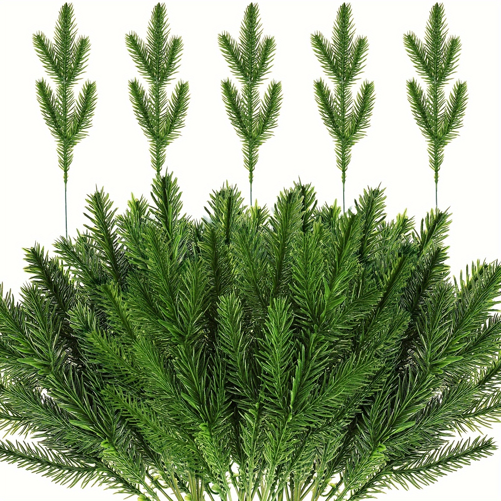 Artificial Pine Branches Garland Green Plants Pine Needles - Temu