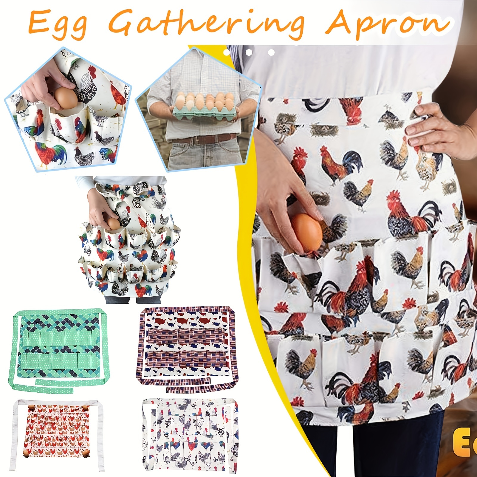 Egg Collecting Apron Chicken Farm Work Aprons Carrying Duck - Temu