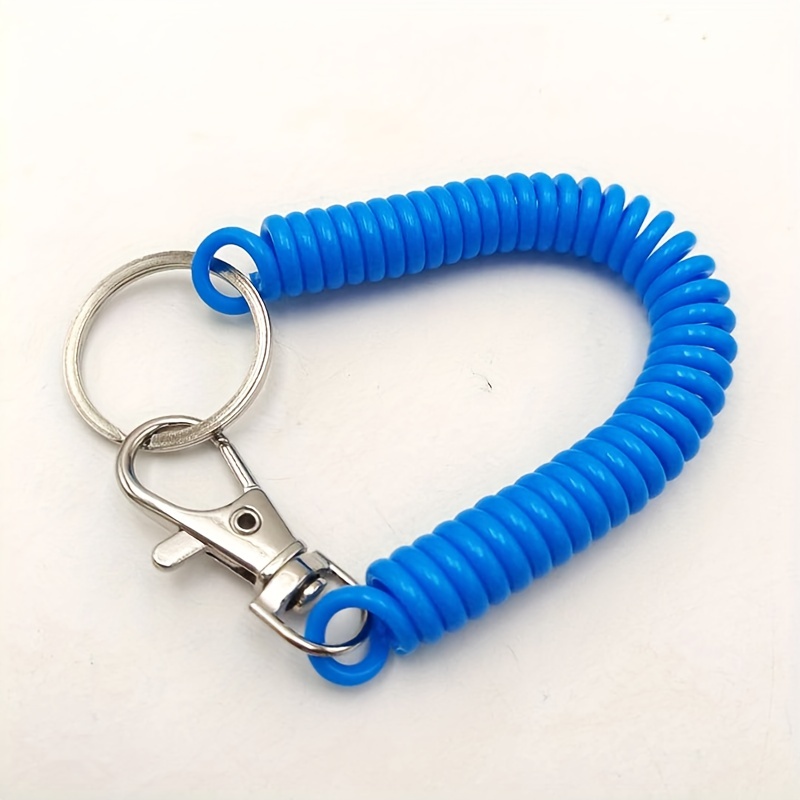 Coiled Lanyard Spring Coil Cord Keychain Fishing Rod Tool - Temu