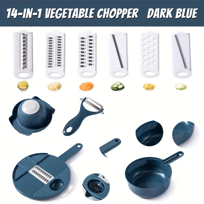 9in1 Vegetable Chopper Multifunctional Fruit Slicer Manual - Temu