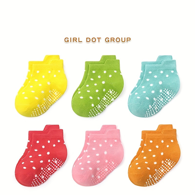 6pairs Baby Socks Stripe Graphic Non-slip Ankle Socks Floor Socks For  Summer Girls And Boys