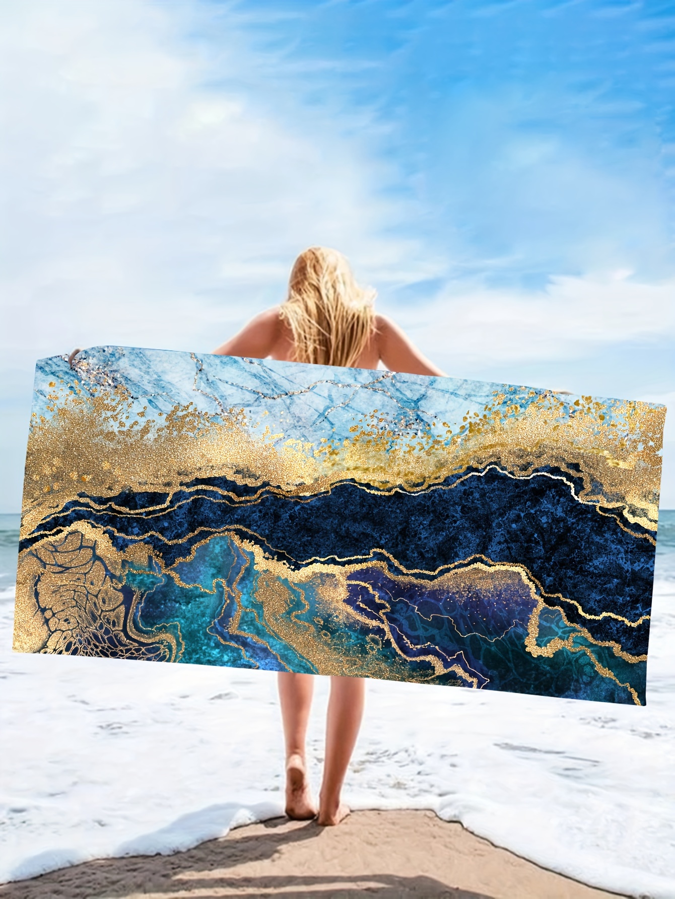 Serviette de plage absorbante séchage rapide cape pour femme_voghion.com