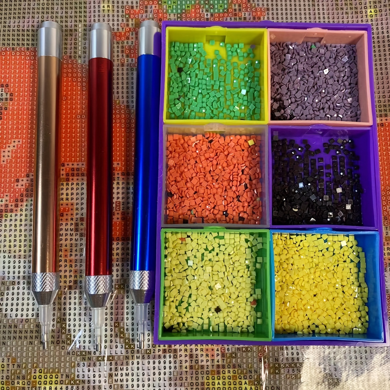 Diy Diamond Painting Pen Kits Led Lighting Point Drill Pen - Temu