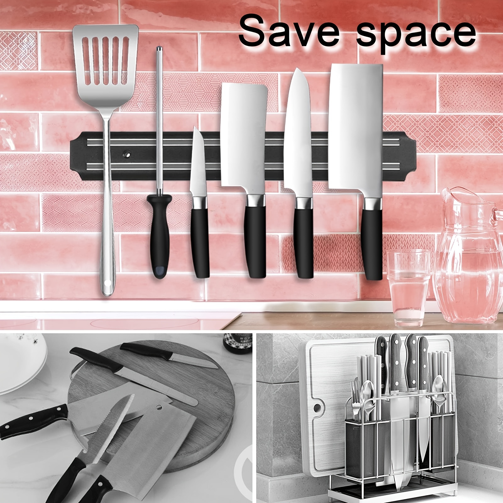 Soporte para utensilios de cuchillos de cocina, soporte para