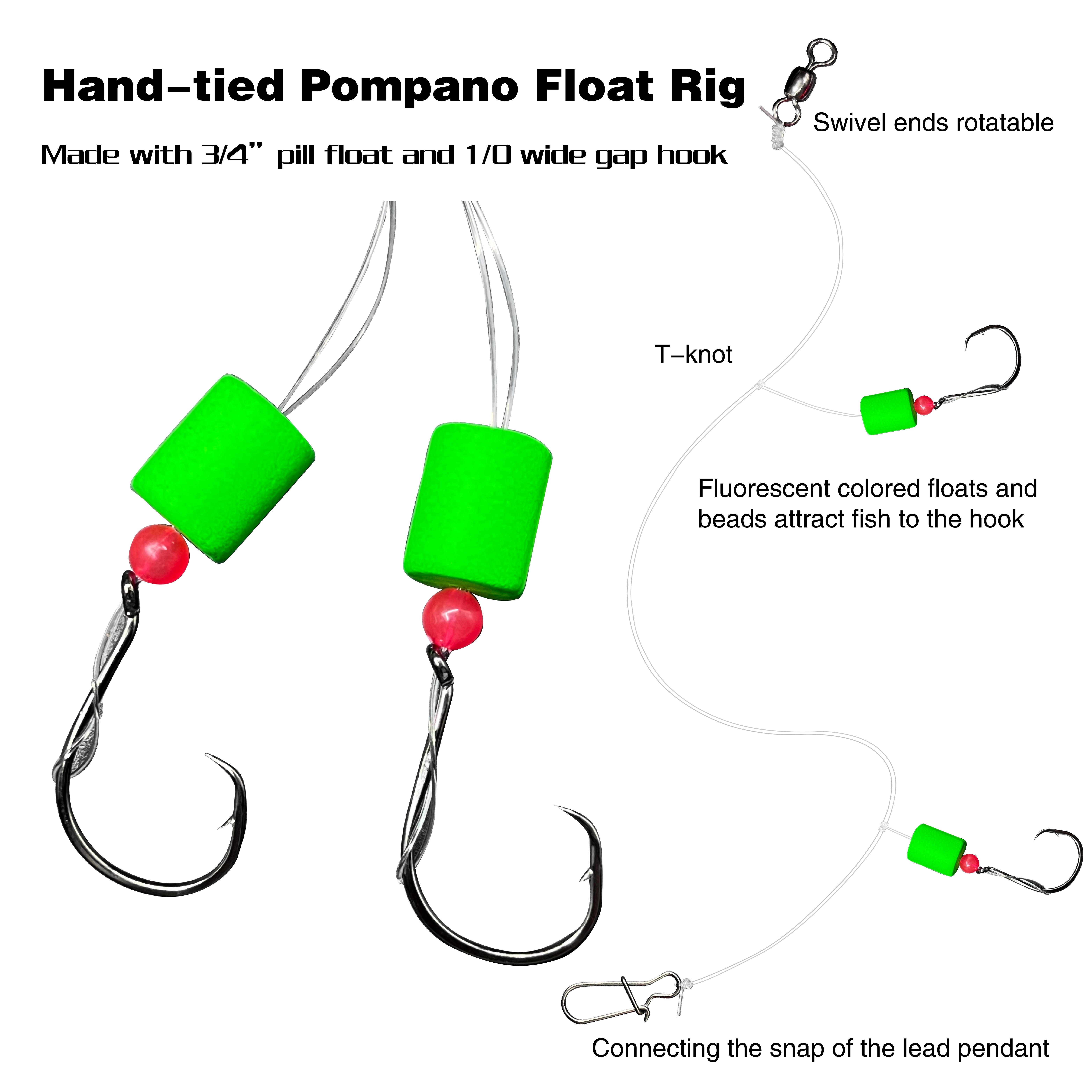 Double Drops Pompano Rigs Floats Fishing Accessories - Temu