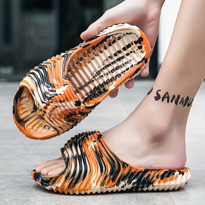 Men's Camo Non Slip Slides Lightweight Quick Dry Slippers