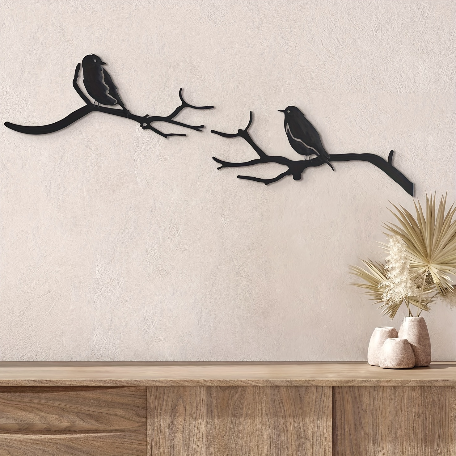Decoración de pared de pájaros de metal, juego de 5 alas 3D, pájaros  colgantes pequeños, pájaros decorativos para interiores y exteriores,  hechos a