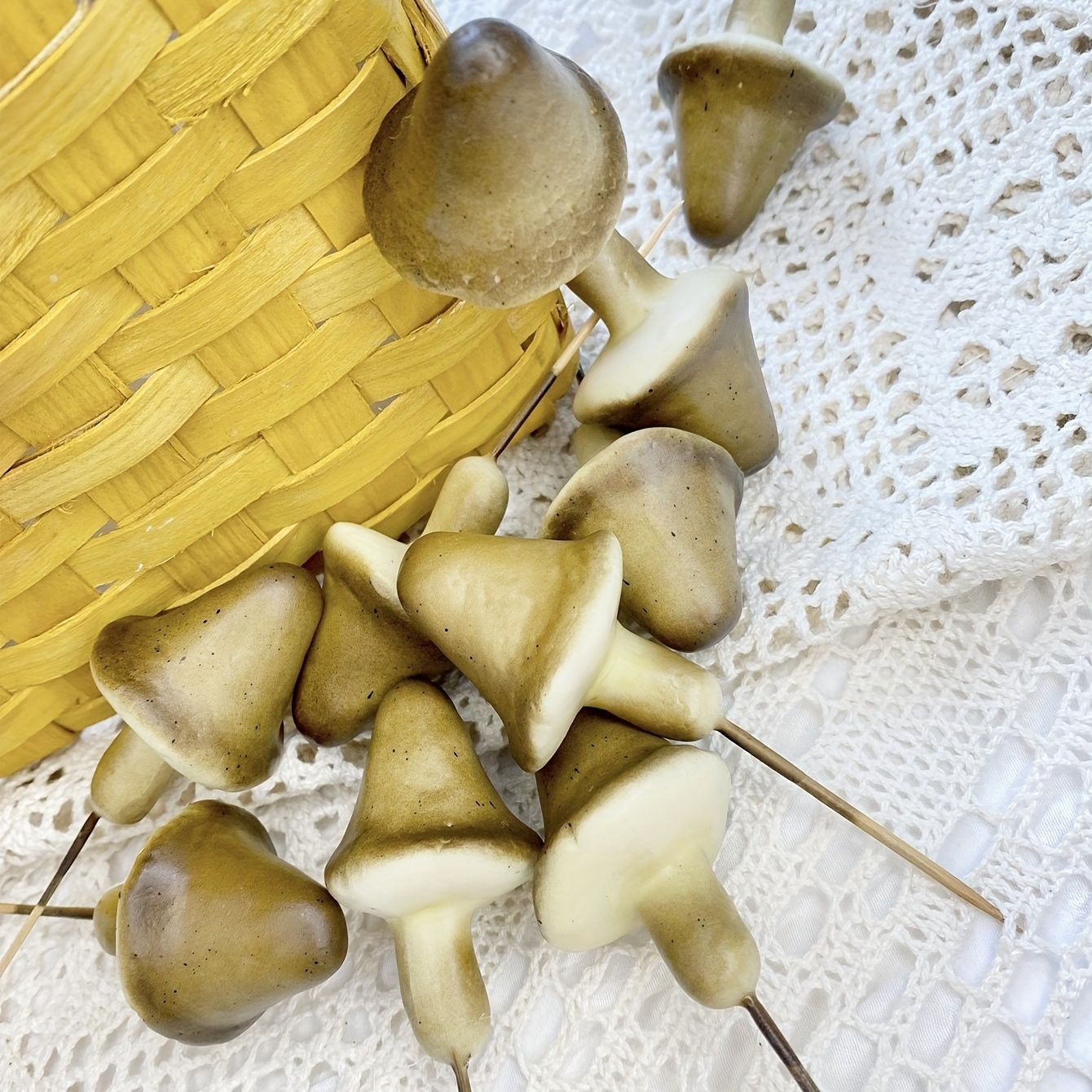 El Plastic Foam Artificial Food Straw Mushroom Wedding Decor - Temu