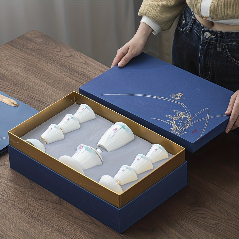 Porcelain Kung Fu Tea Set Office Reception High-end Gift Box