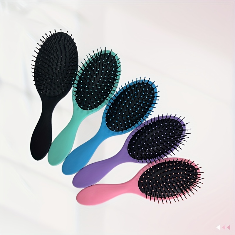 1pc Curved Vented Boar Bristle Styling Hair Brush & 1pc cleaning brush,  Single Brush Anti-static Detangler, Wet or Dry Use, Fast Blow Drying, Use  on Long or Short Hair. Boar Bristle Hair