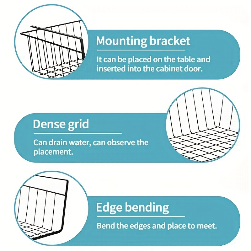 Simple Storage Basket Under Shelf Multifunctional Office - Temu