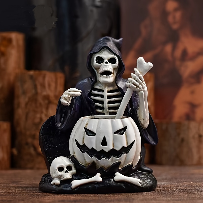 Mini Skull Doll Pvc Skull Zombie Toys Halloween Decorations - Temu
