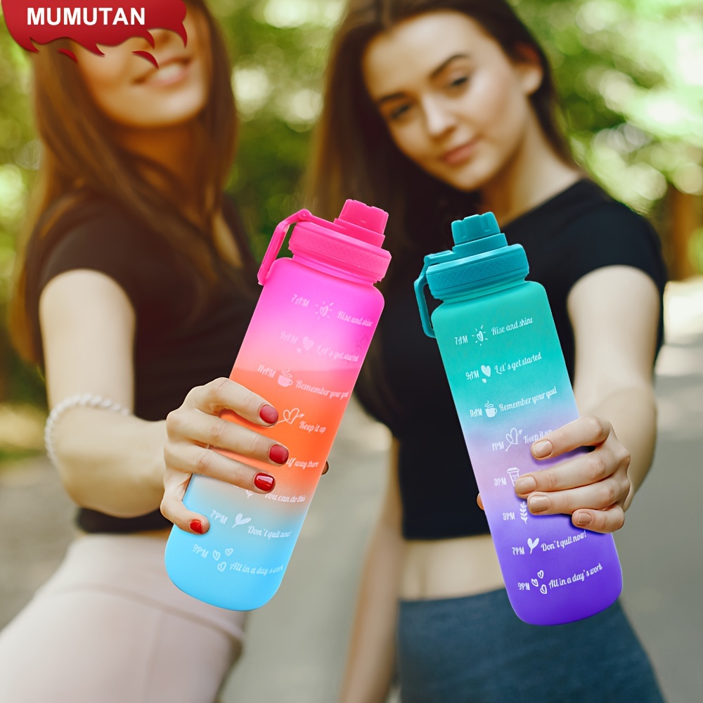 2litre Water Bottle with Straw, Sports Water Bottles with Handle, Leak Proof Tritan Drinks Bottle BPA Free for Gym Fitness Outdoor Sports, Pink