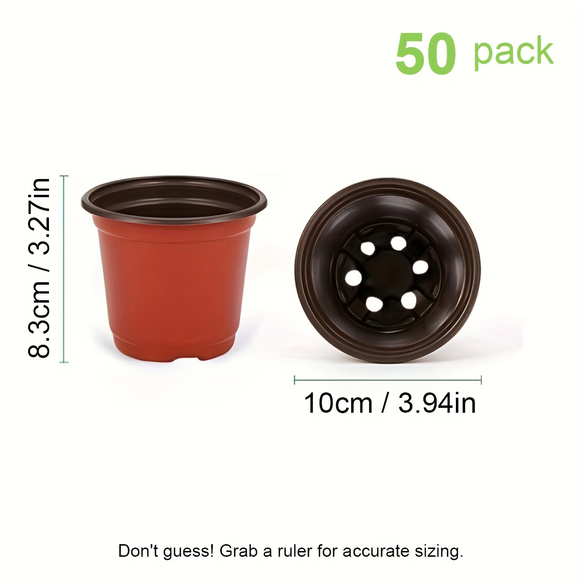 Pot de fleur en plastique 50pcs Seed Growing pot de pépinière de
