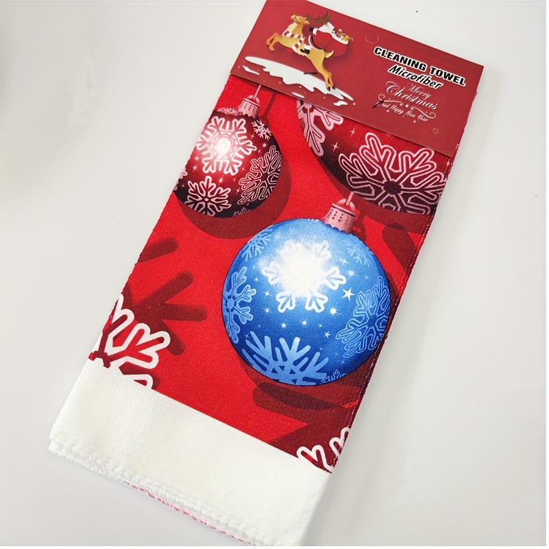 Christmas Hand Towel Scouring Pad Christmas Theme - Temu