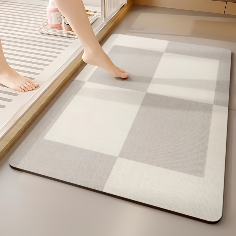 Ultra Soft Diatom Mud Mat For Bathroom Non Slip Bathroom Rug - Temu