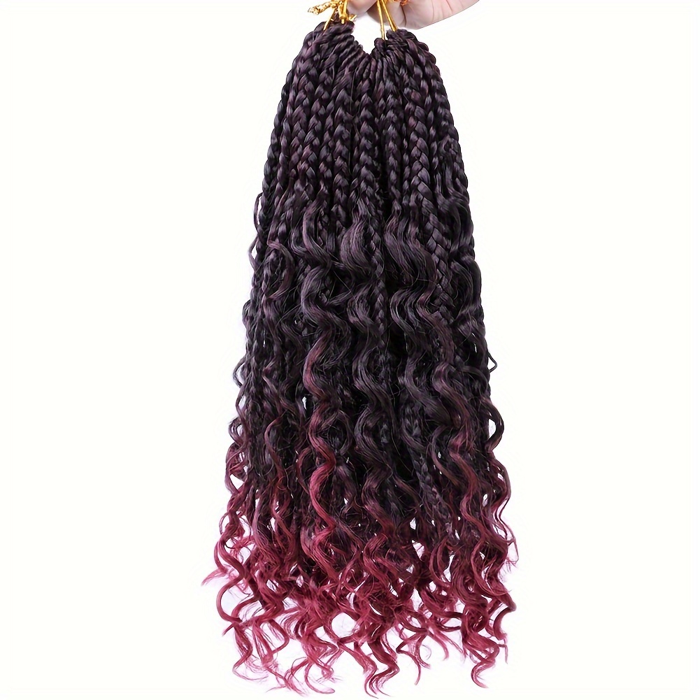 Deusa Caixa Tranças Crochê Cabelo 14 Inch 120Strands Boho Caixa