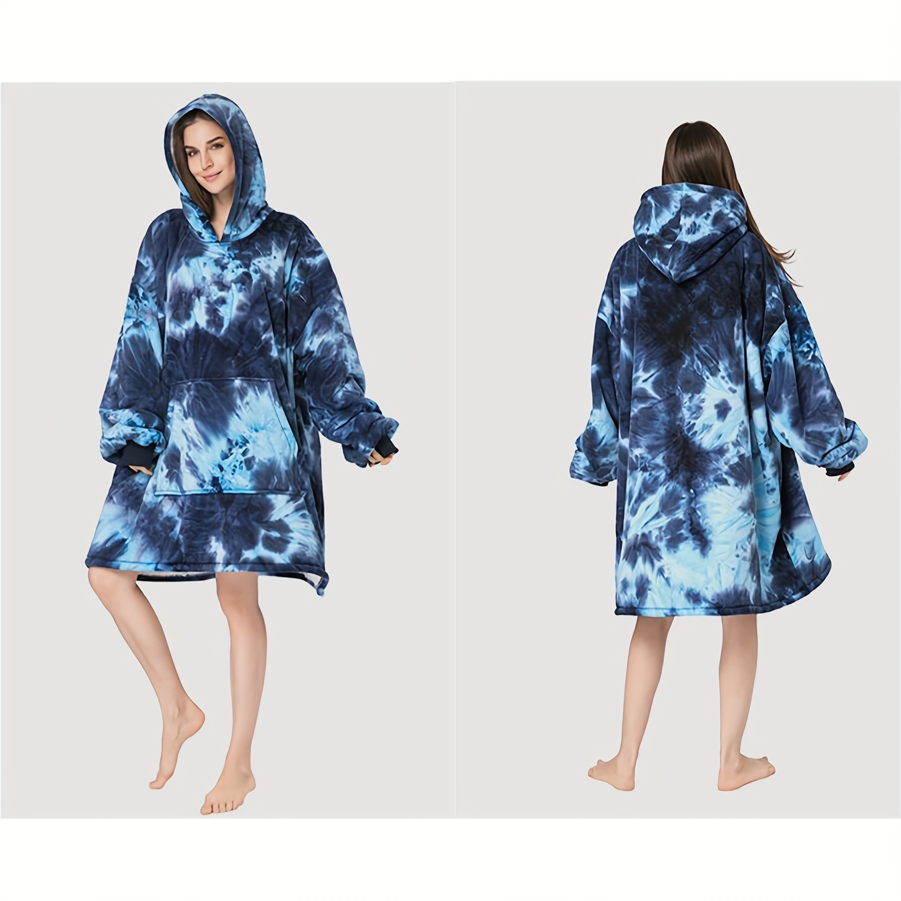 Wearable Blanket Hoodie Oversized Sherpa Hooded For Women - Temu
