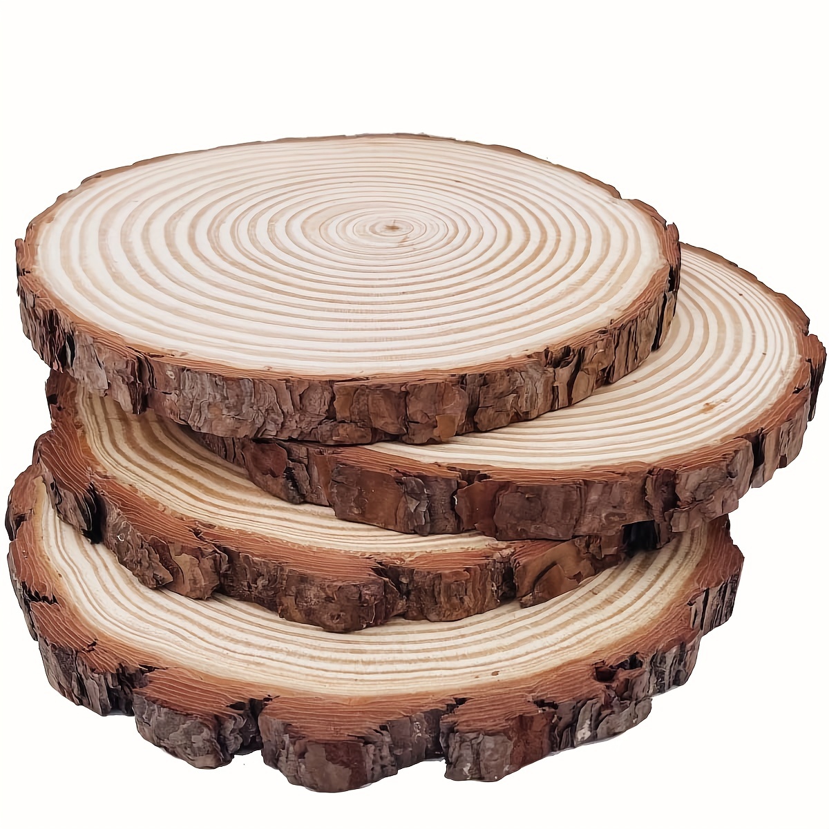 Unfinished Natural Tree Bark Wood Multi size Disc Temu United