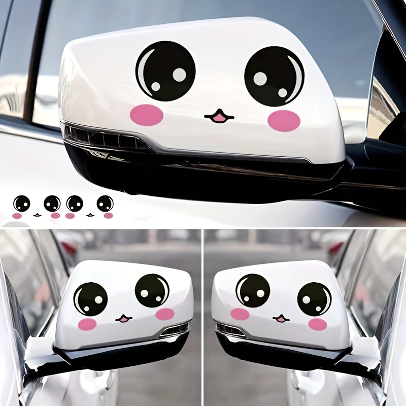 1 Paar Auto Rückspiegel Aufkleber Niedliche Cartoon Happy - Temu