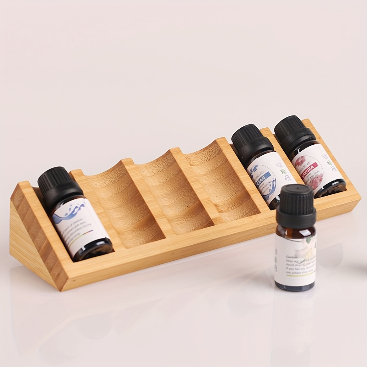 Essential Oils Storage Rack Shelf Desktop Wooden Essential - Temu