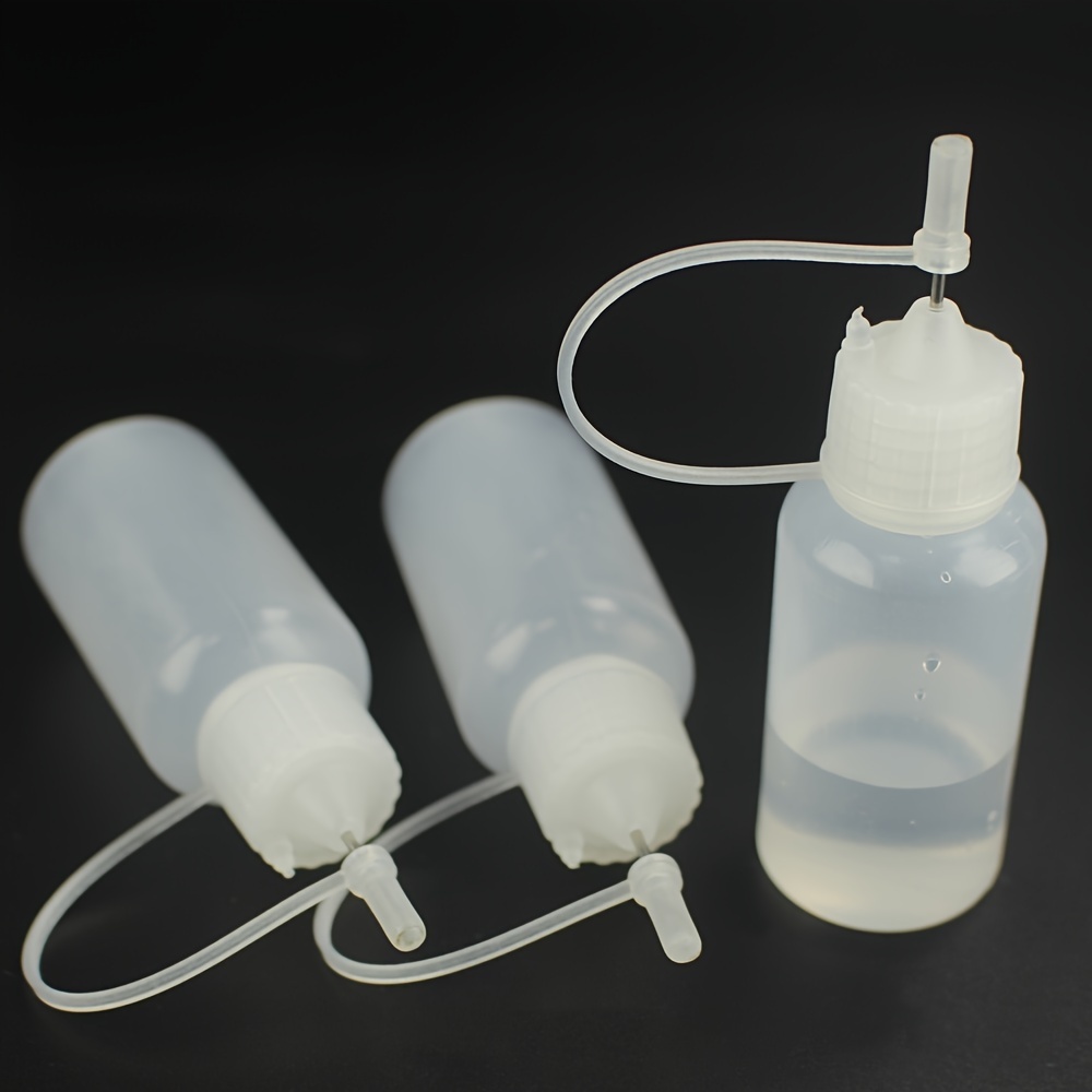 10 Pcs Small Glue Plastic Oil Dispenser Precision Tip Plastic Squeeze  Bottles For Liquids Pointy Needle