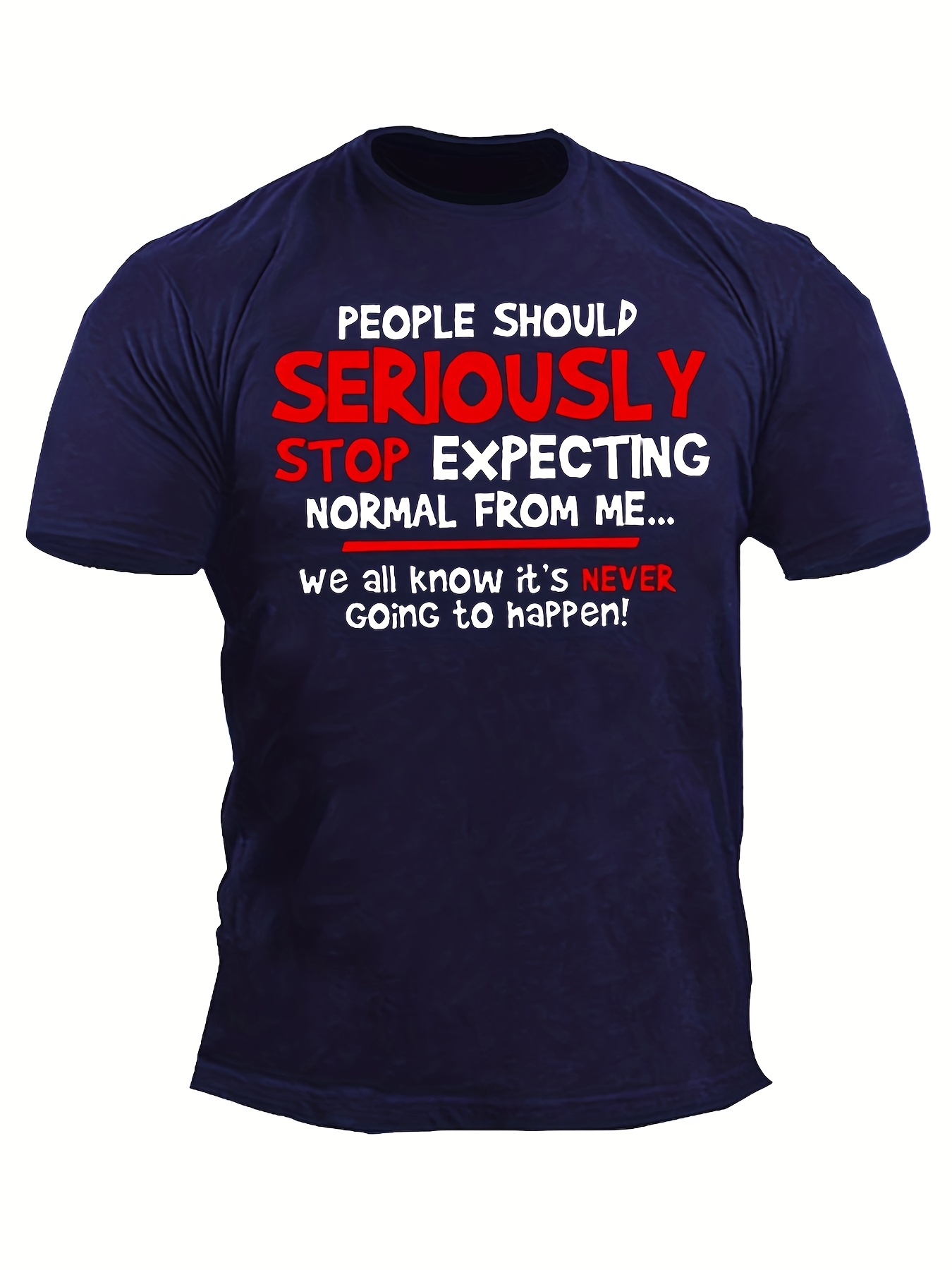 Men's Short-sleeved T-shirt Simple English