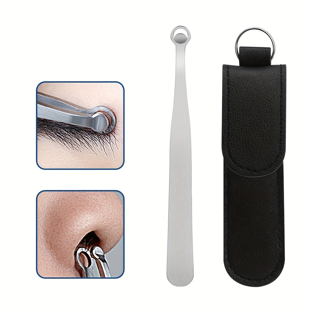 Universal Nose Hair Trimmer Nose Hair Scissors Trimming Tweezers Stainless  Steel Round Head Eyebrow Nose Hair Cut Removal Round-Tipped Scissor Set for  Men