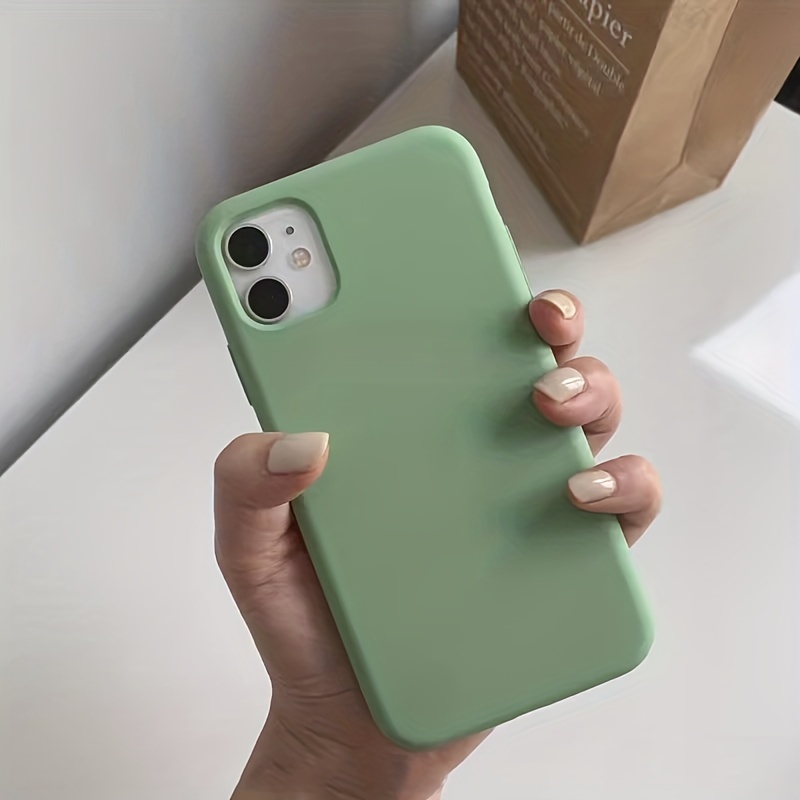 Funda iPhone 13 Pro Max silicona (verde claro) 