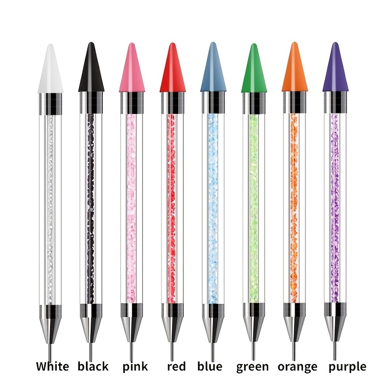 10pcs Wax Picker Pencils Rhinestone Gem Small Item Nail Art Pick up Tool 5  Color