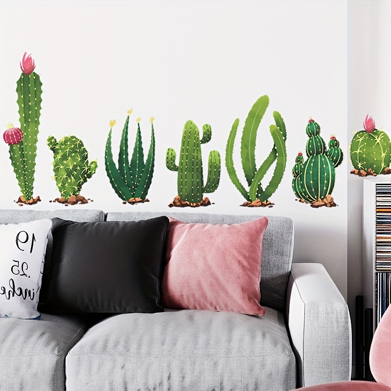 Stickers muraux cactus - décoration murale - autocollants
