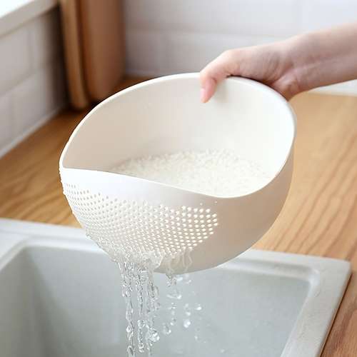 1pc rice washer strainer bowl plastic colander beans peas washing filter basket sieve drainer kitchen cleaning gadget for vegetable fruit pasta