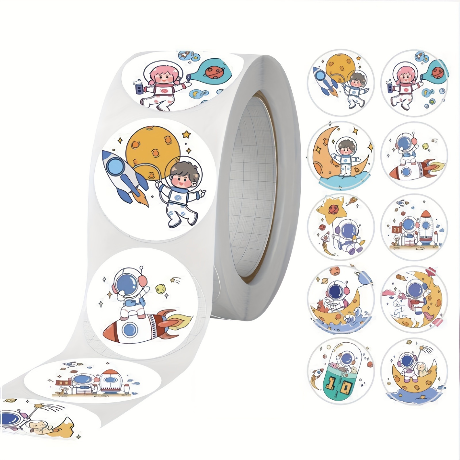 Cute Cartoon Headphone Girl Star Stickers Paper Stickers - Temu