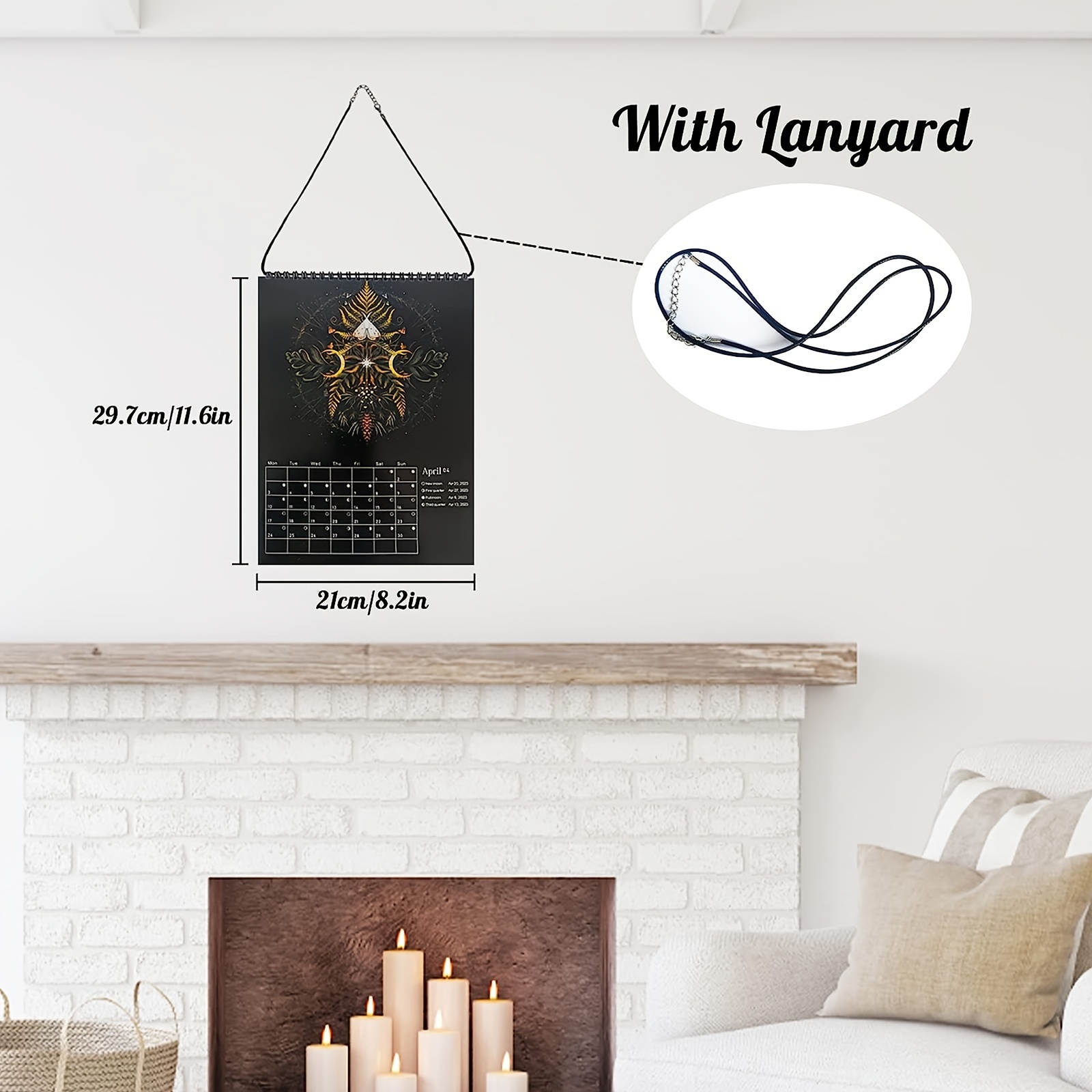 2024 Lunar Calendar Colorful Waterink Wall Hanging Calendars - Temu