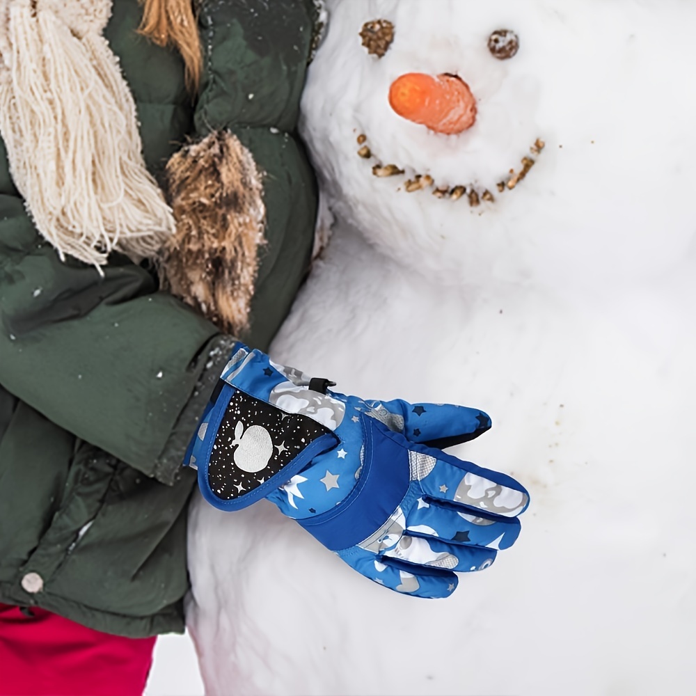 Guantes de invierno para niños, guantes de nieve, impermeables