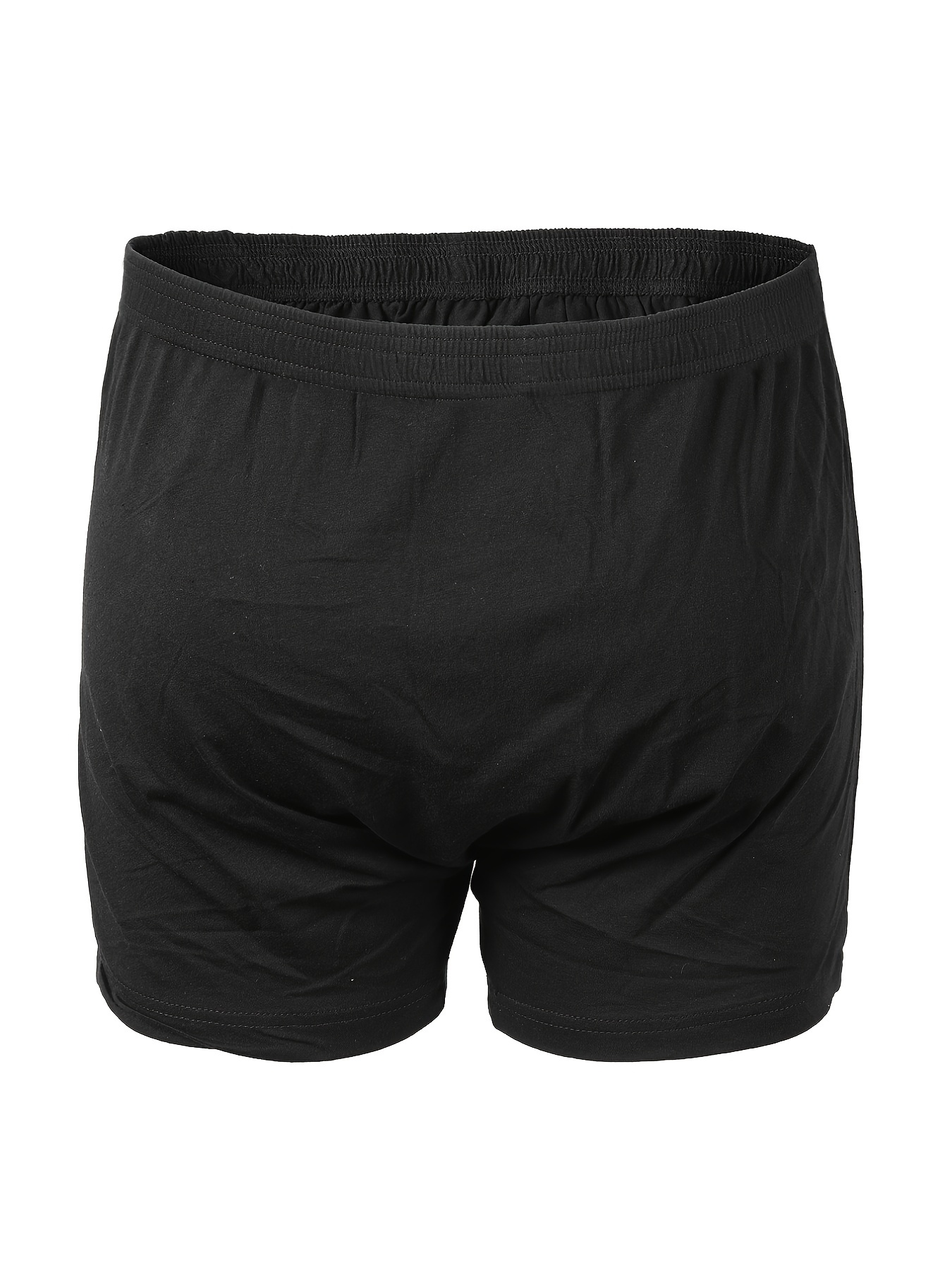 Cotton Boxer Shorts in Black - Men