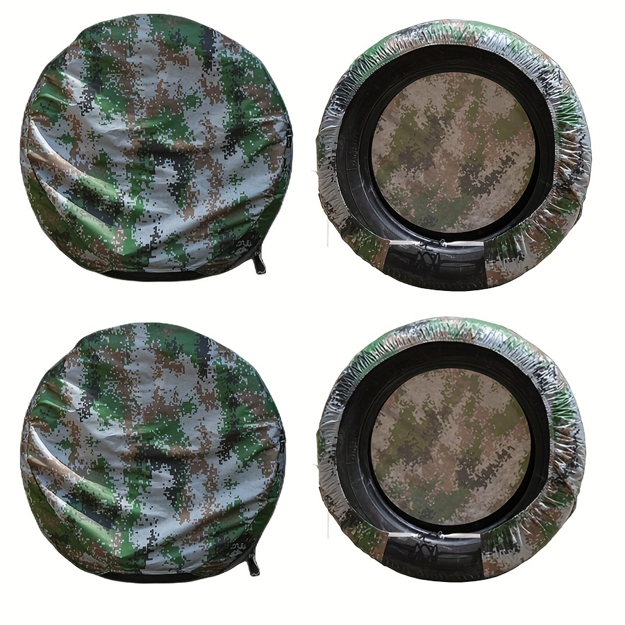 American Flag 16inch Spare Tire Cover for RV Trailer, Potable Tire Covers for Truck Cars Travel SUV Camper Camo Custom Polyester Wheel Tires Cover, Wa - 2
