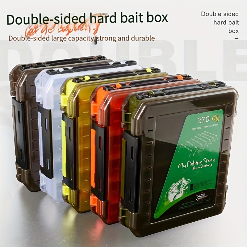 1pc Multi-functional Fishing Lure Box, Dual-sided Tackle Box For