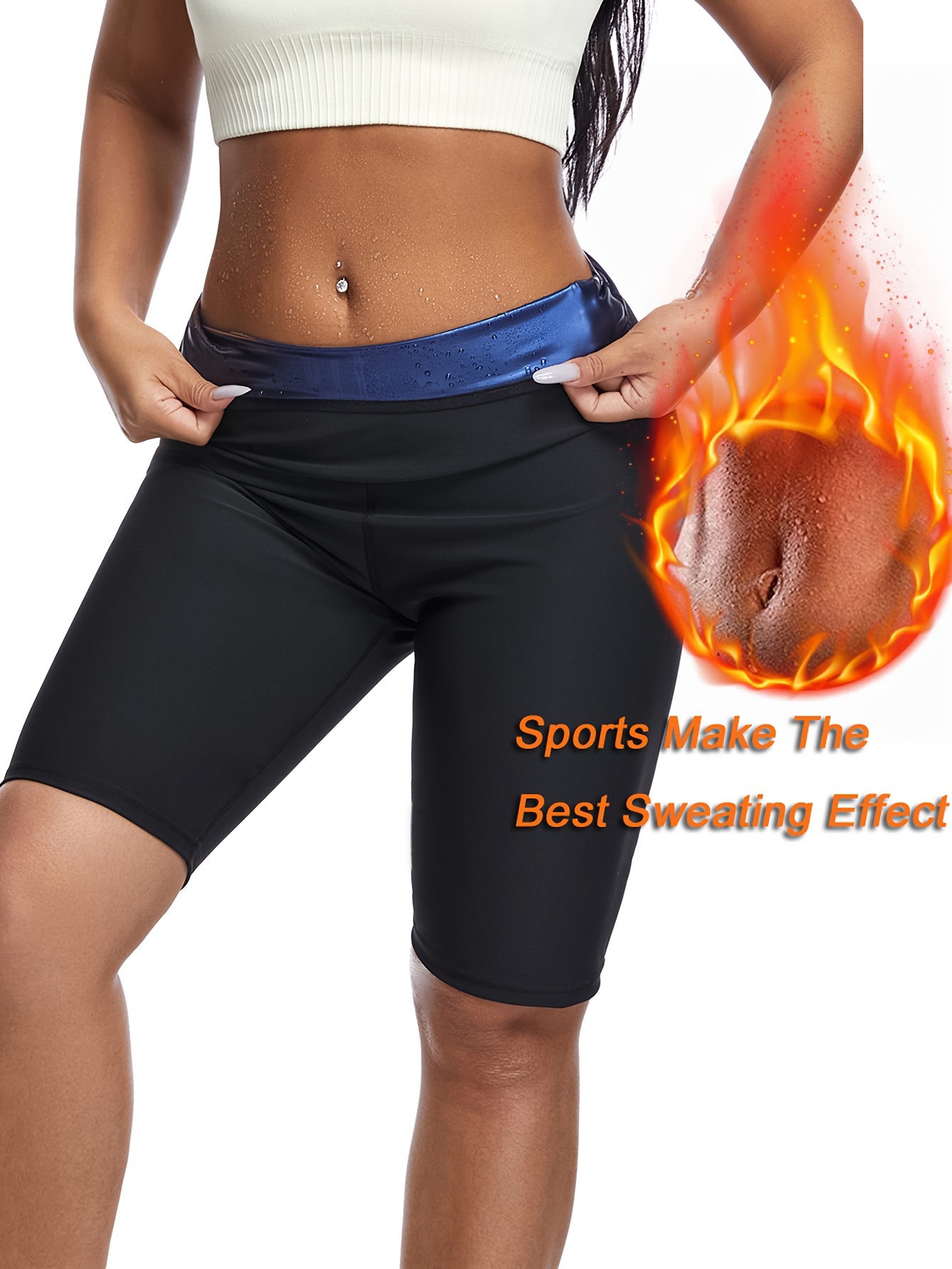  BODYSUNER Sauna Shorts Sweat Pants Waist Trainer for
