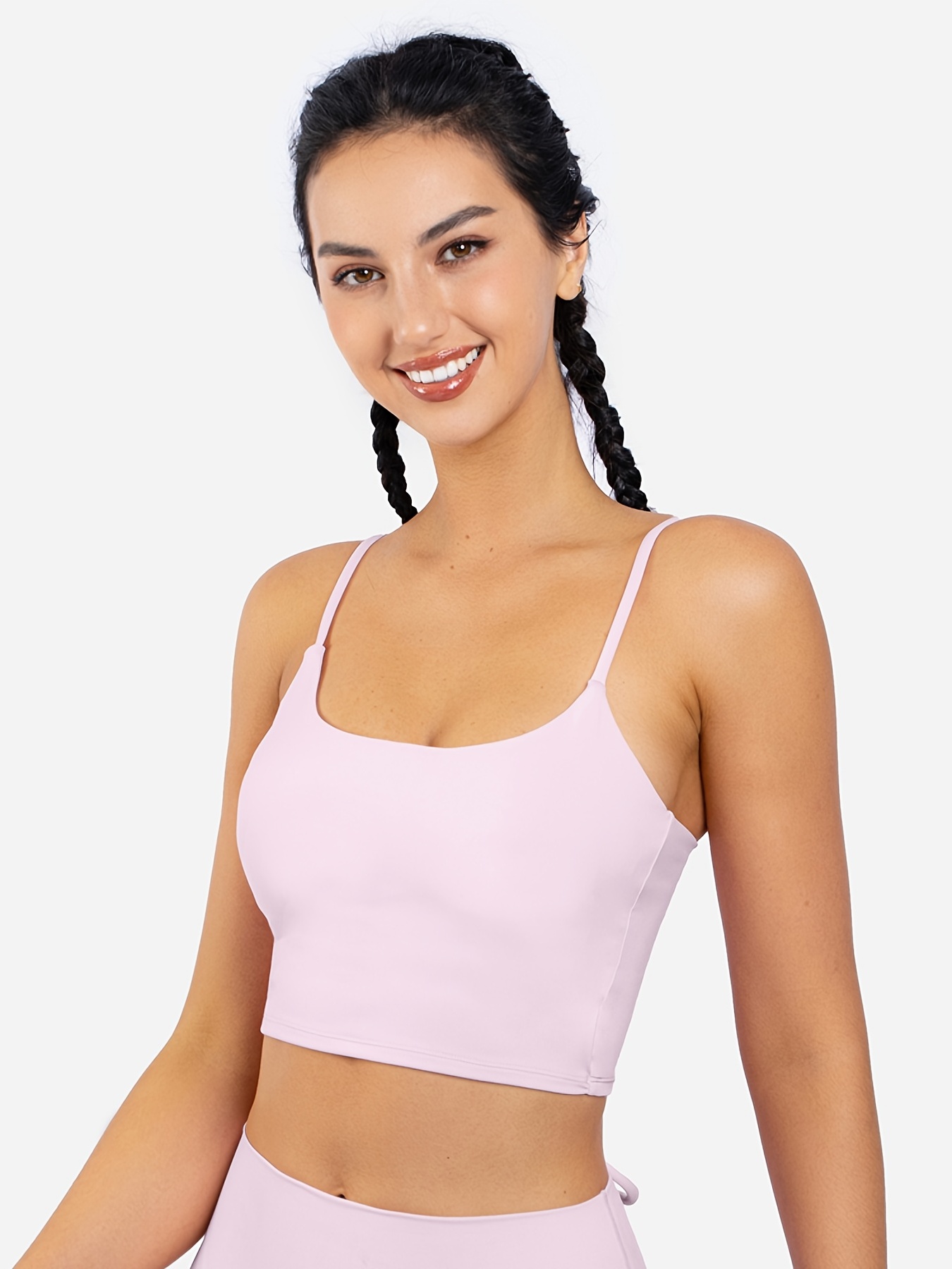 Women's Ruched Drawstring Sports Bra Comfortable Supportive - Temu