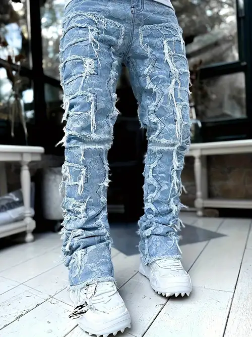 Stacked Jeans Men & Stacked Pants Men - Free Shipping First Order - Temu