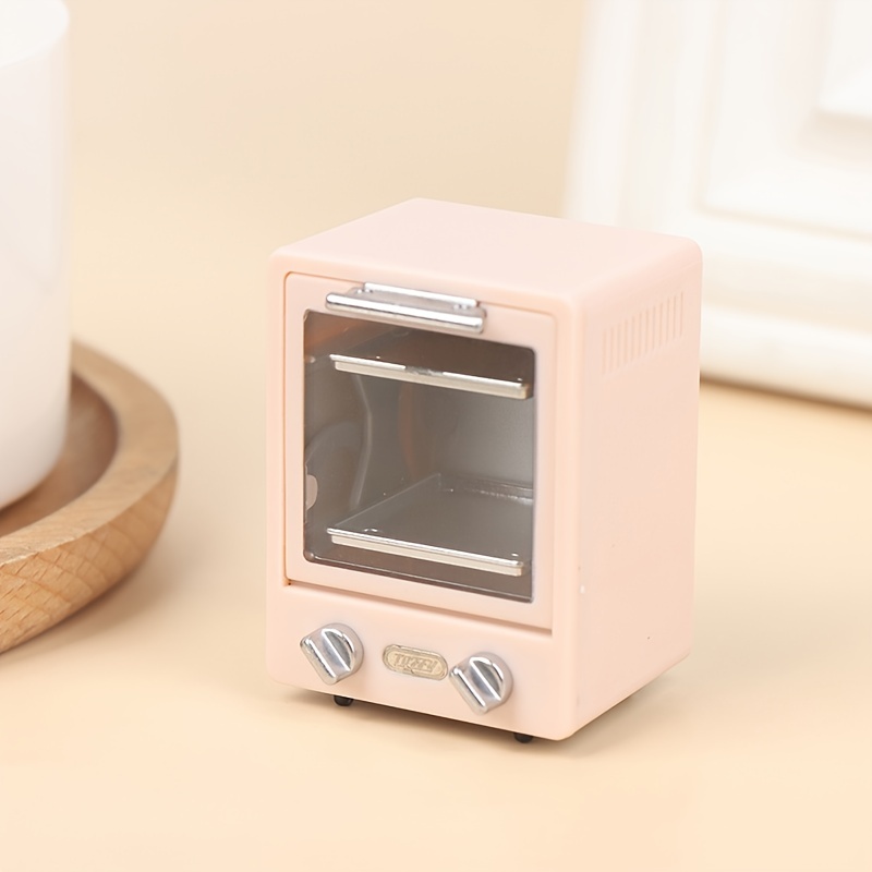 1pc Mini House Microwave Oven Toy Simulation Kitchen Appliance Model Toy  (Pink)