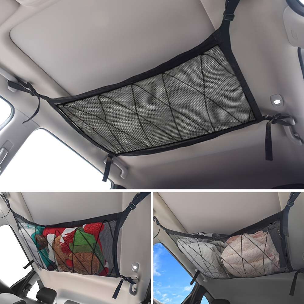 Car Ceiling Cargo Net Pocket - Car Roof Adjustable Interior Cargo